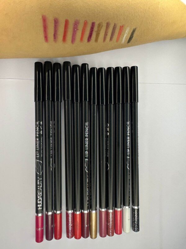 Authentic HudaBeauty Eyeliner Lipliner pencil 12pcs Set Silky Smooth Long Lasting Waterproof - Image 2