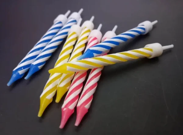 Colourful Spiral Birthday Candles with Holders (Copy) - Image 2